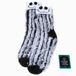 Disney Nightmare Before Christmas Fuzzy Crew Socks-Size 9/11-NWT